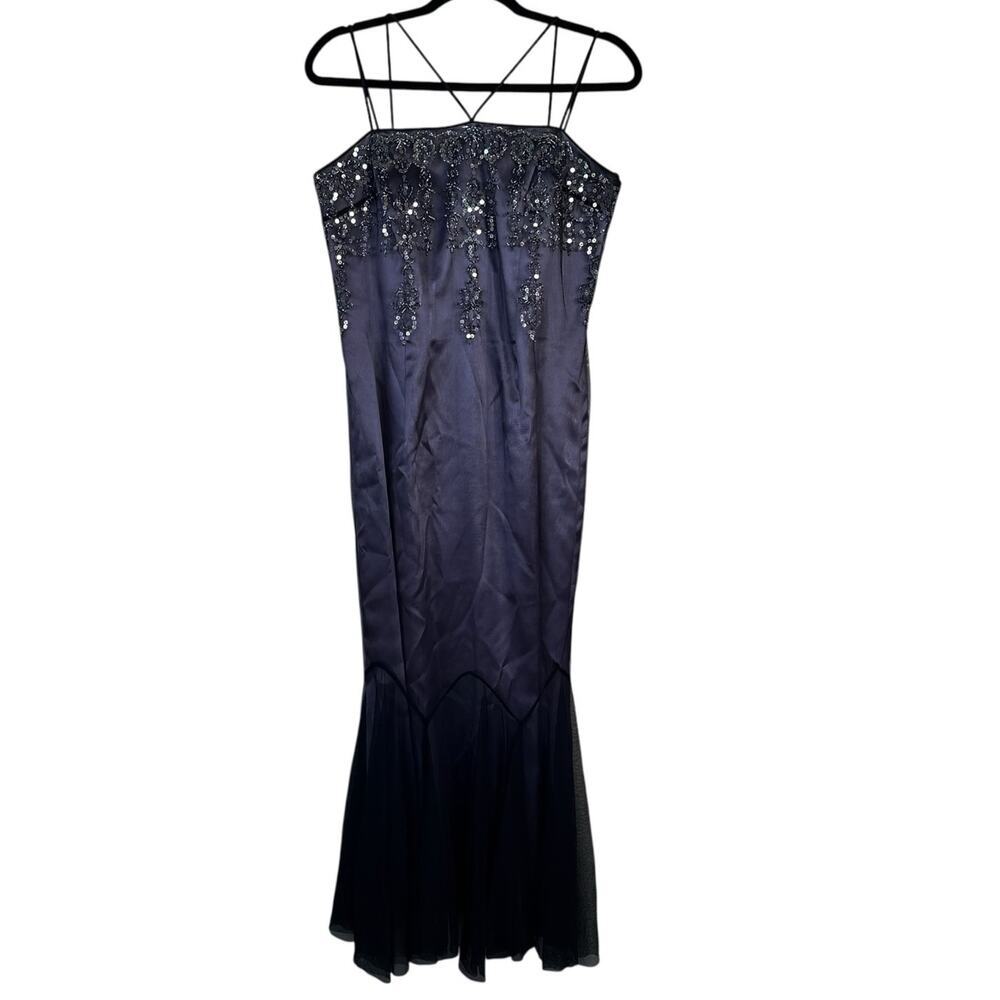 Vintage Y2K 90s Prom Dress Purple Sequin Gothic Fairycore Whimsigoth Size Small